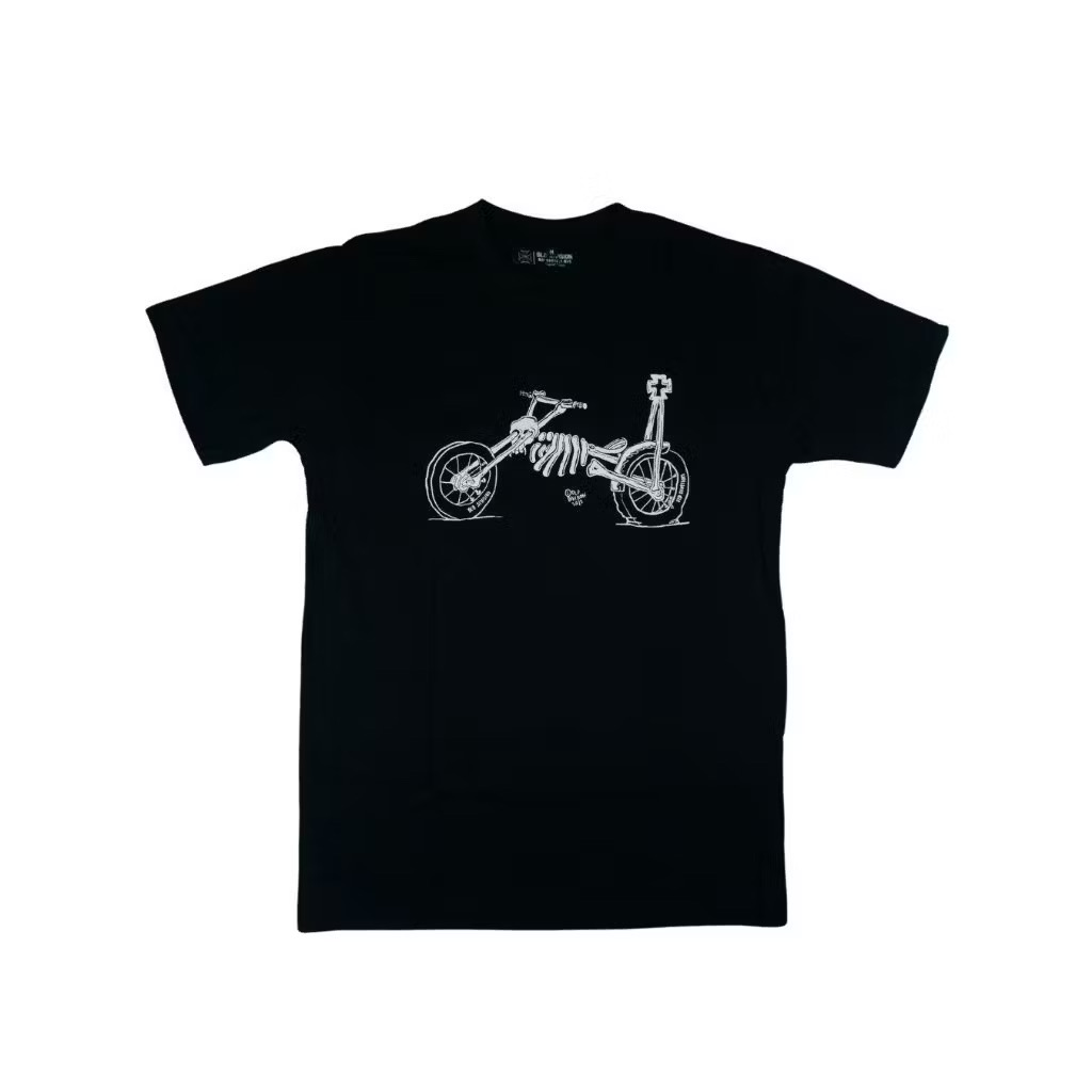 T-Shirt Skull Cycle Black Old Division TS Skull Cycle BK