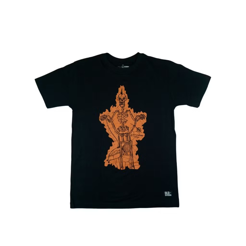 T-shirt Skull Punk Black Old Division TS Skull Punk BK