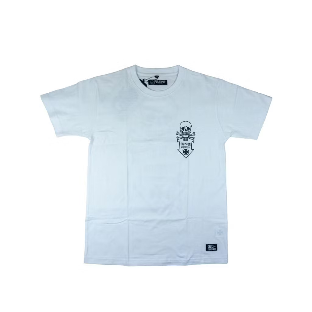 Tshirt Skull Danger White Old Division TS Skull Danger WT