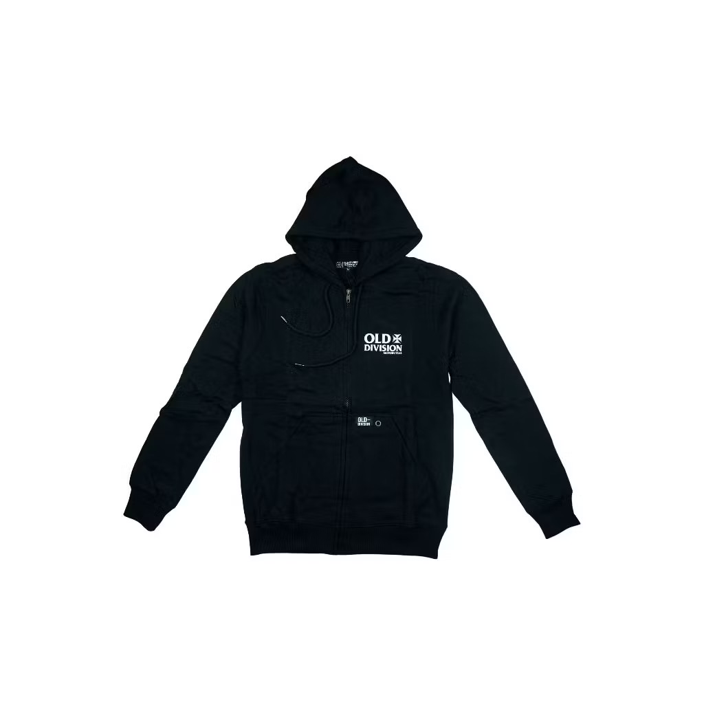 Zipper Hoodie Iron BF Black Old Division Zp Iron BF BK